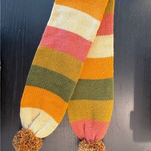 Colorful Striped Knit Scarf